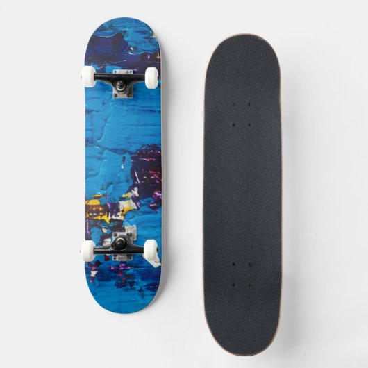 Art Blue Cool Skateboard (Vorderseite)