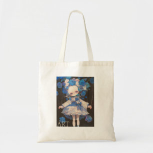 ART Blue Flower Giro Tote Tasche