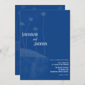 Art Blue Unique Wedding Einladung (Vorne/Hinten)