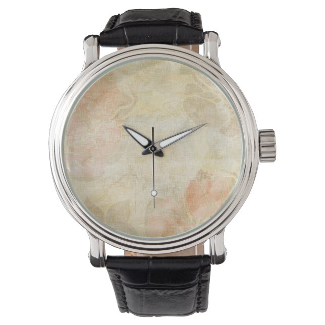 Art Blues Grunge Hintergrund Armbanduhr (Vorderseite)