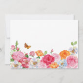 Art Blume Rose Babydusche Einladung (Rückseite)