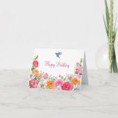 Art Blume Rose Geburtstag Karte (Vorderseite)