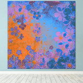 Art Blumengrunge Hintergrund 2 Leinwanddruck (Insitu (Holzboden))