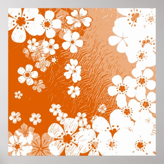 Art Blumengrunge Vintages Muster 2 Poster (Vorne)