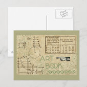 Art Book Math Diagramm Nummern Postkarte (Vorne/Hinten)