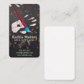 Art Brushes and Palette | Hand Painting Splatter Visitenkarte (Vorne/Hinten)