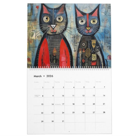 Art Brut Calendar Kalender (Mär 2026)