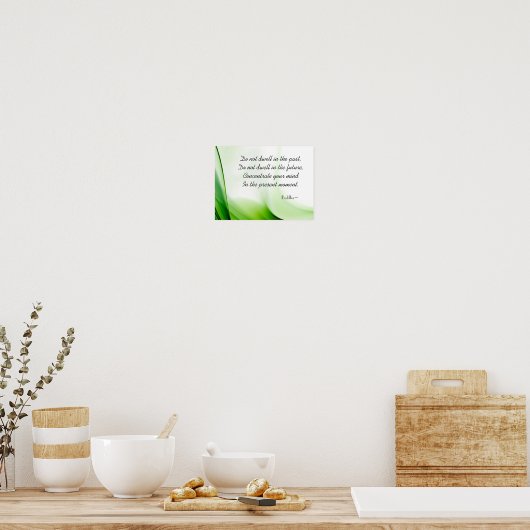 Art Buddha Zitat Abstrakt Poster (Küche)