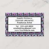 Art Business QR Code Logo JEDES GESCHÄFT Visitenkarte (Vorderseite)