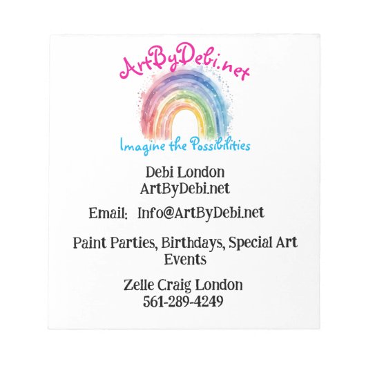 Art by Debi, Paper Notizblock (Vorderseite)