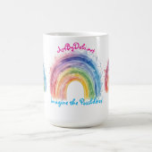 Art by Debi, Regenbogen Kaffeetasse (Mittel)