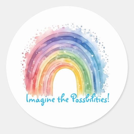 Art by Debi, Regenbogenaufkleber Runder Aufkleber (Vorderseite)