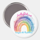 Art by Debi, Regenbogenschrift Magnet (Vorderseite/Rückseite)