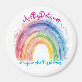 Art by Debi, Regenbogenschrift Magnet (Vorne)