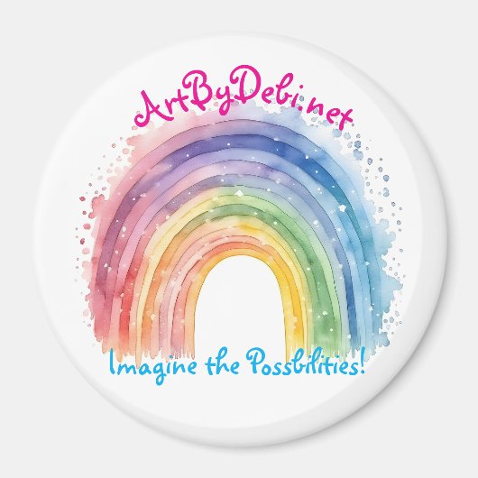 Art by Debi, Regenbogenschrift Magnet (Vorne)