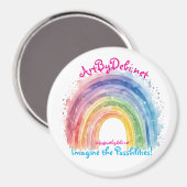 Art by Debi, Regenbogenschrift Magnet (Vorderseite/Rückseite)