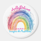 Art by Debi, Regenbogenschrift Magnet (Vorne)
