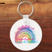 Art by Debi, Regenbogenschrift Schlüsselanhänger (Vorderseite)