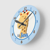 Art by Jess Giraffe Clock Runde Wanduhr (Winkel)