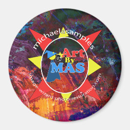 Art By MAS Logo Magnet