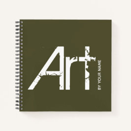 Art by Your Name Typographic Sketchbook Notebook Notizblock