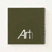 Art by Your Name Typographic Sketchbook Notebook Notizblock (Rückseite)
