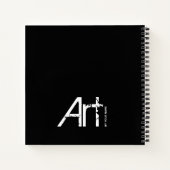 Art by Your Name Typographic Sketchbook Notebook Notizblock (Rückseite)