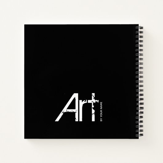 Art by Your Name Typographic Sketchbook Notebook Notizblock (Rückseite)