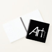 Art by Your Name Typographic Sketchbook Notebook Notizblock (Innenseite)