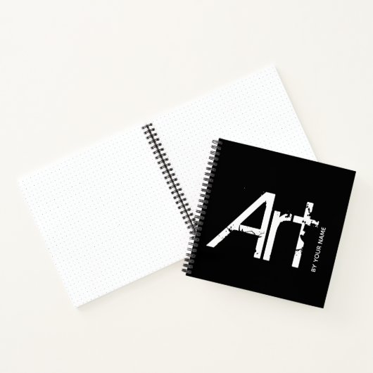 Art by Your Name Typographic Sketchbook Notebook Notizblock (Innenseite)