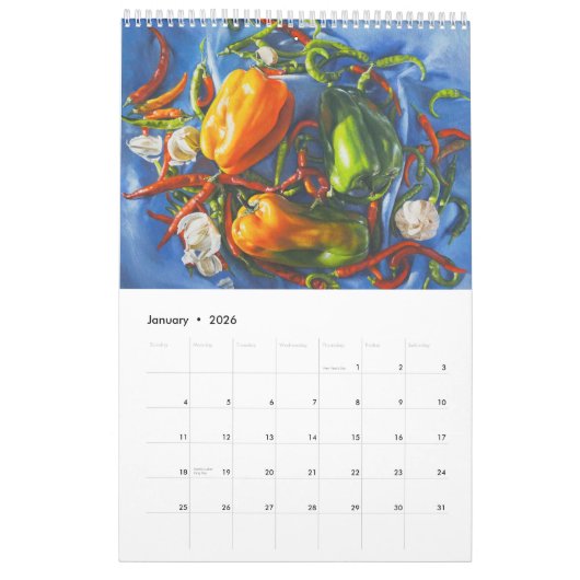 Art Calendar 2026 by Lukian - Ein Jahr in Farbe Kalender (Jan 2026)