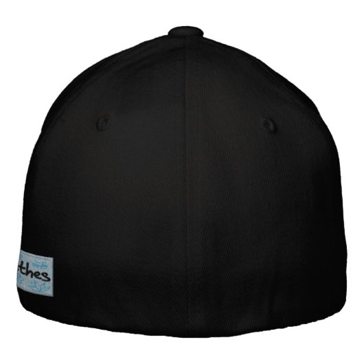 Art Cap: Künstlerisches Kleidungsstück Abzeichen. Bestickte Baseballkappe (Rückseite)