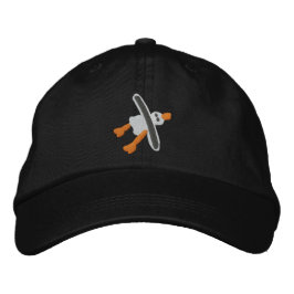 Art Cap: Smart Black Back Seagull. Bestickte Kappe