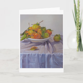 Art Card Blank Greeting Card "Persimmon Plenty" Karte
