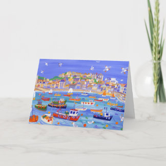 Art Card: Boote im Hafen, St Ives Cornwall Karte
