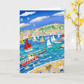 Art Card: Falmouth River, Cornwall Karte (Gelbe Blume)