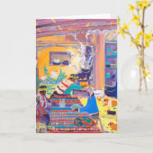 Art Card: Peruanische Kartoffelessen, Peru. Karte (Gelbe Blume)