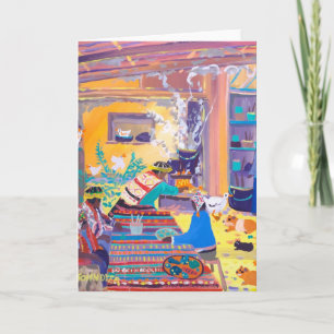 Art Card: Peruanische Kartoffelessen, Peru. Karte