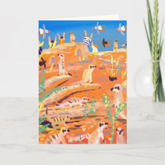 Art Card: Popping up and Peeping Meerkats Karte