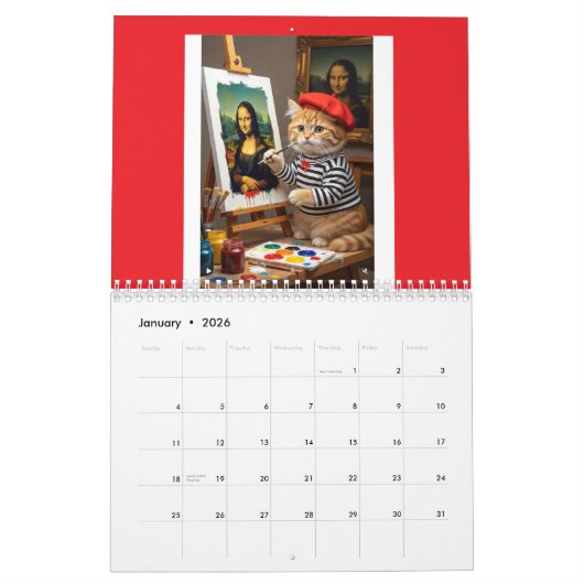 Art Cats Calendar Kalender (Jan 2026)