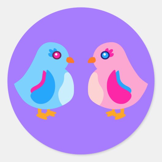 Art Chicks Runder Aufkleber (Vorderseite)