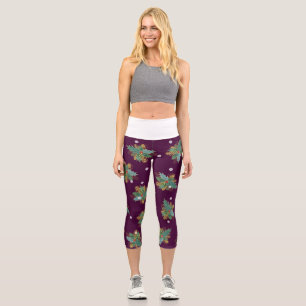 Art Christmas Cards Capri Leggings