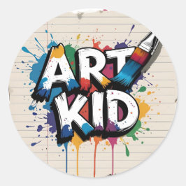 Art Class for Sketchbook Rebels & Art Teachers Runder Aufkleber