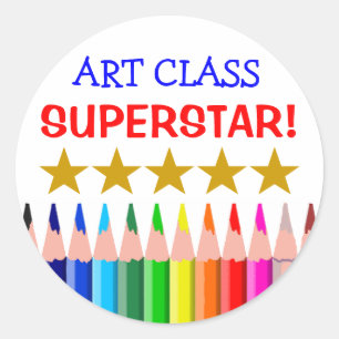 Art Class Superstar Runder Aufkleber
