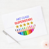 Art Class Superstar Runder Aufkleber (Umschlag)
