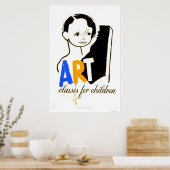 Art Classes Children 1940 WPA Poster (Küche)