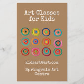 Art Classes for Kids Business Regenbogenzirkel Flyer (Vorne)