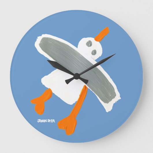 Art Clock: John Dyer Seagull Große Wanduhr (Vorderseite)