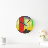 Art Clock von Thurman Hubbard Runde Wanduhr (Zuhause)