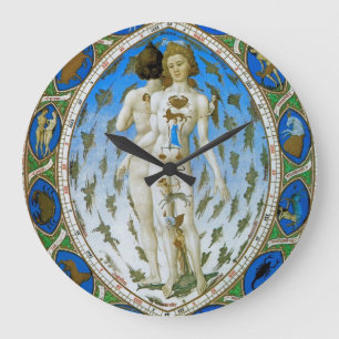Art Clock with Ancient Astonomy Astrology Image Große Wanduhr